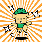 istock A cute dog wearing a baseball cap is running toward the camera 1398036932