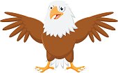 Vector Illustration of Cute eagle cartoon with pose