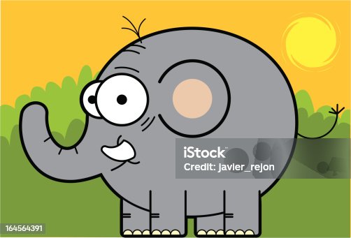istock Cute Elephant in the Afternoon 164564391