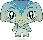 cute elephant with decoration.