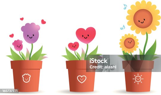 istock Cute Flower Pot For Mother's Day 165737771