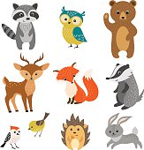 istock Cute forest animals 473723538