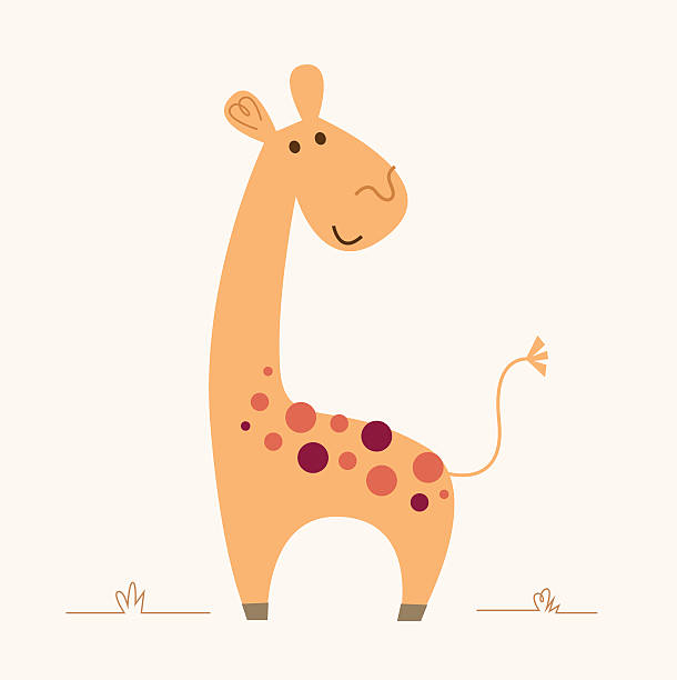 Cute Animated Giraffe Drawings Illustrations, Royalty-Free Vector ...