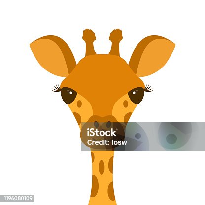 istock Cute Giraffe Head 1196080109