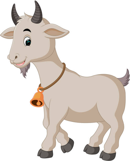 Royalty Free Dairy Goat With A Bell Clip Art, Vector Images ...