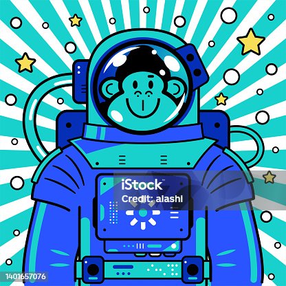 istock A cute gorilla astronaut wearing a spacesuit is on a new adventure 1401657076