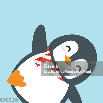 istock cute happy penguin cartoon vector 1301402907