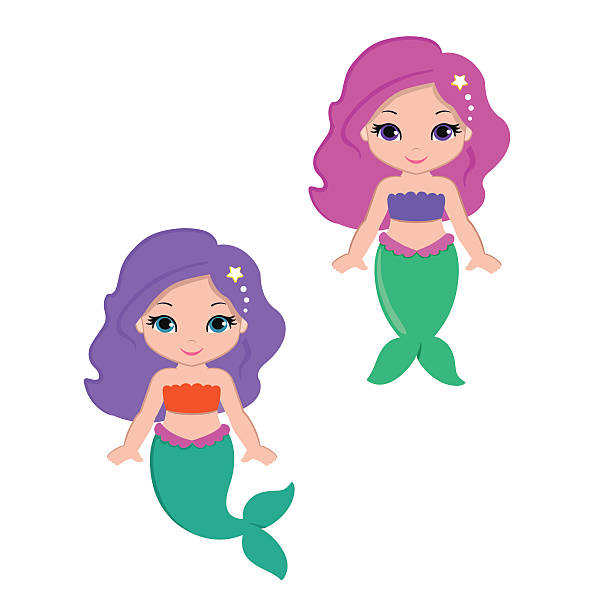 Download Silhouette Of The Baby Mermaids Illustrations, Royalty ...