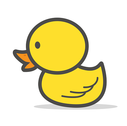 Cute little  yellow Duck vector