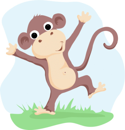 Cute monkey dancing