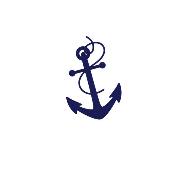 Cute Nautical Icon - Anchor vector art illustration