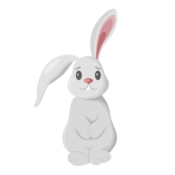 Cute rabbit illustration. Easter bunny. Vector Cute rabbit illustration. Easter bunny. Vector easter sunday stock illustrations