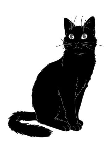 Cute Realistic Cat Sitting  Vector Illustration Of Kitty 