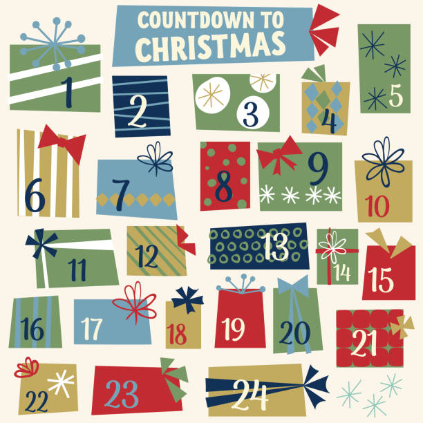 Cute Retro Christmas Gifts Advent Calendar