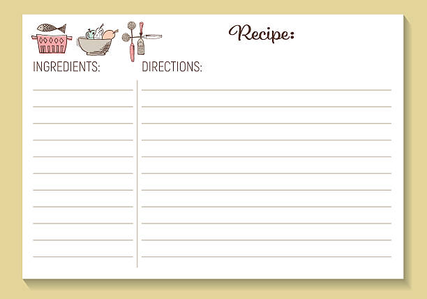 7 285 Recipe Card Template Illustrations Clip Art Istock