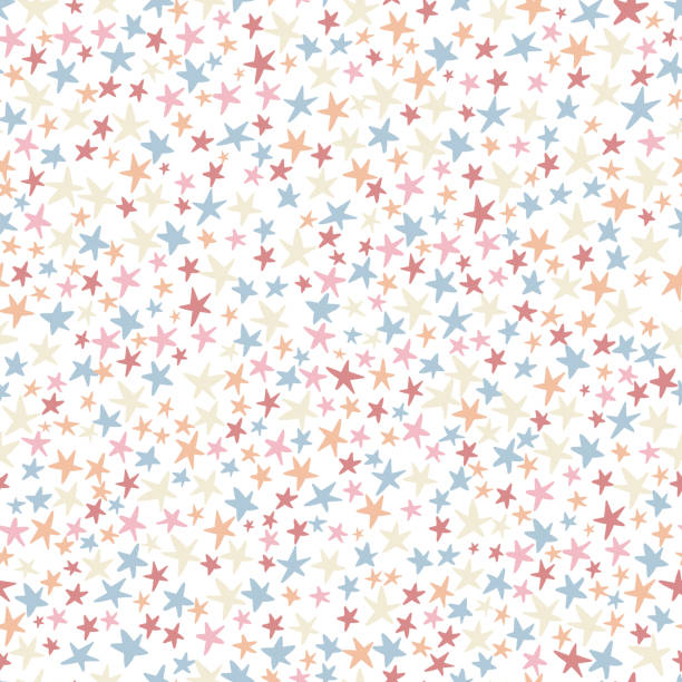 Cute small stars repeat seamless vector. vector art illustration