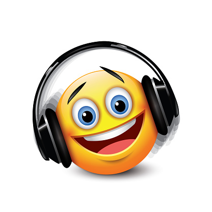 cute-smiling-emoticon-with-black-headset-emoji-vector-illustration-vector-id1251686919