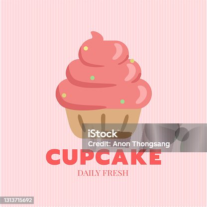 istock Cute vector cupcakes and muffins 1313715692