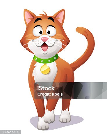 istock Cute Walking Cat 1365299821