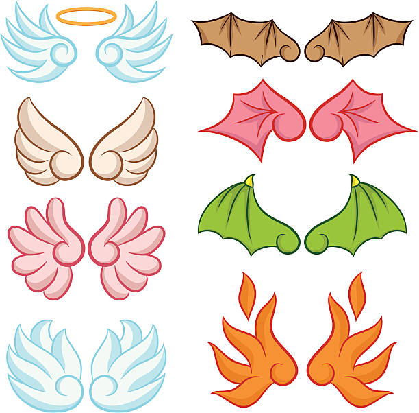 Cute Wings Collections vector art illustration