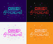 Cyber Monday poster vector illustration
