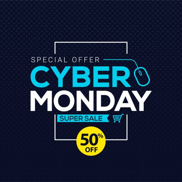 Cyber Monday sale banner template for business promotion vector illustration  cyber monday stock illustrations