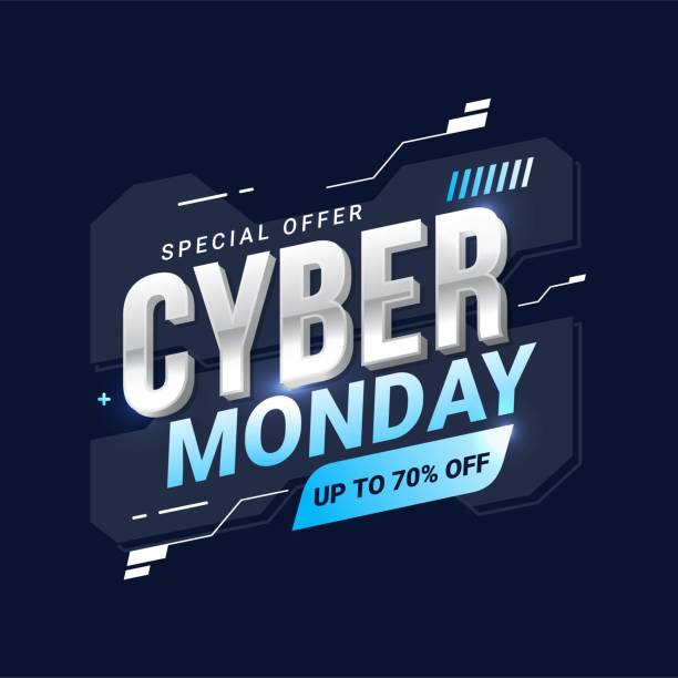 Cyber Monday sale banner template for business promotion vector illustration  cyber monday stock illustrations