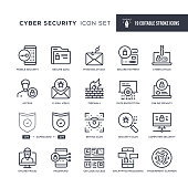 istock Cyber Security Editable Stroke Line Icons 1326096746
