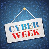 Cyber week banner. Transparency and blend used.