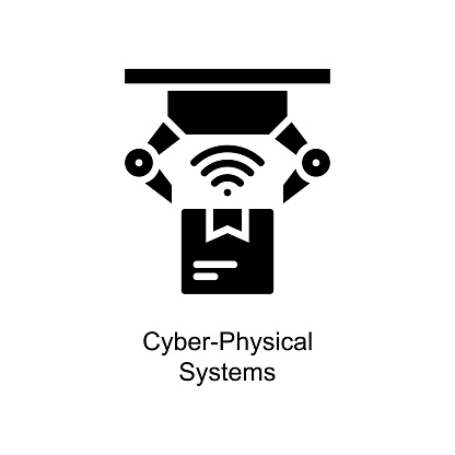 Cyber-Physical Systems vector Solid Icon Design illustration. Internet of Things Symbol on White background EPS 10 File