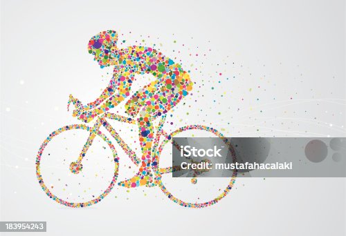 istock Cyclist pixel man 183954243