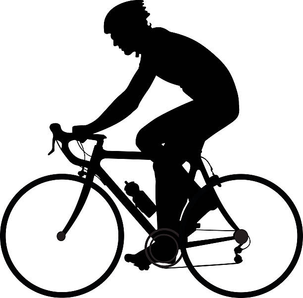 cyclist  cycling silhouettes stock illustrations
