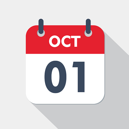Daily calendar Icon - 1 October