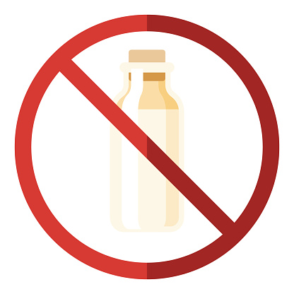 Dairy Allergy Icon on Transparent Background
