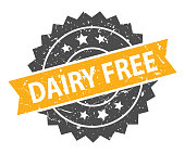 istock Dairy Free - Stamp, Imprint, Seal Template. Grunge Effect. Vector Stock Illustration 1354173287