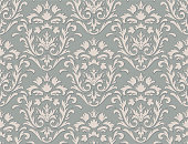 Damask seamless pattern element. Vector classical luxury old fashioned damask ornament, royal victorian seamless texture for wallpapers, textile, wrapping. Vintage exquisite floral baroque template