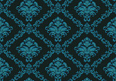 istock Damask seamless pattern element. Vector floral damask ornament vintage illustration. 1354757778