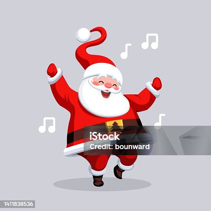 istock Dancing Santa Claus 1411838536