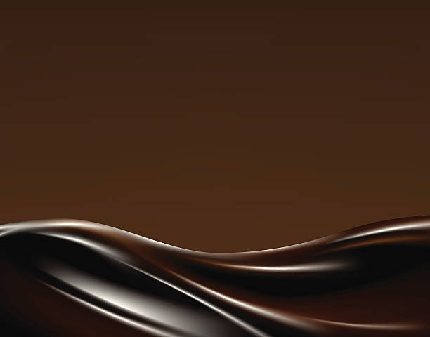 Dark chocolate wave vector art illustration