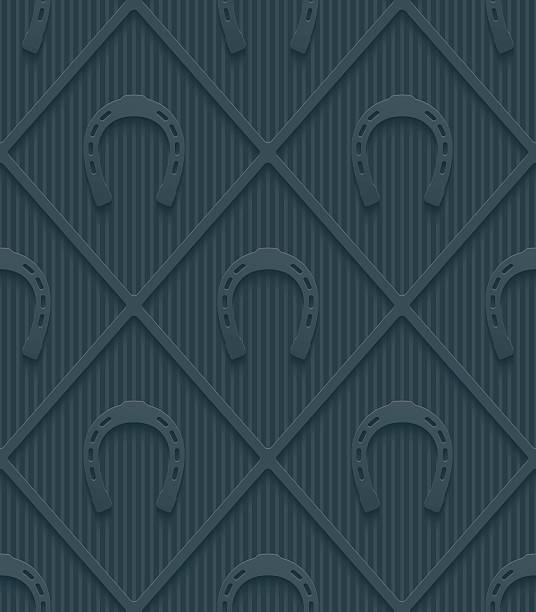 Dark gray horseshoes wallpaper. Dark gray horseshoes wallpaper. 3d seamless background. Vector EPS10.Please see similar images in my portfolio. horse patterns stock illustrations