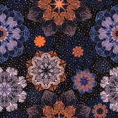 EPS 10! Vector ornate floral seamless pattern