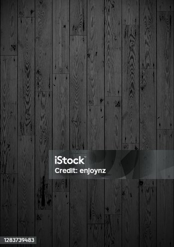 istock Dark stained Wooden boards 1283739483