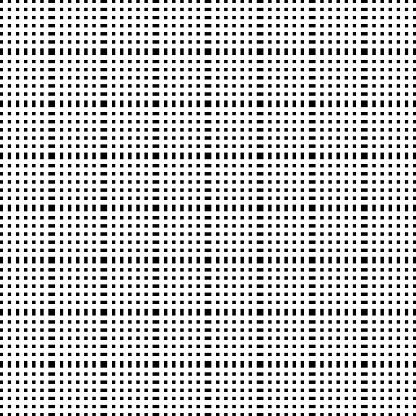 Full frame dashed grid pattern, black squares and rectangles on white