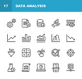 istock Data Analysis Line Icons. Editable Stroke. Pixel Perfect. For Mobile and Web. Contains such icons as Settings, Data Science, Big Data, Artificial Intelligence, Statistics. 1134240980