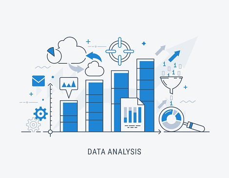 Data Analysis Vector Illustration Stock Illustration ...