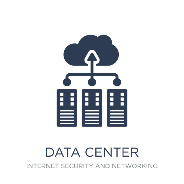 ikona centrum danych. modna płaska ikona centrum danych wektorowych na białym tle z kolekcji internet security and networking - data center stock illustrations