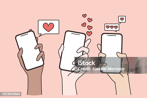 istock Dating in internet and online chat concept 1323043064