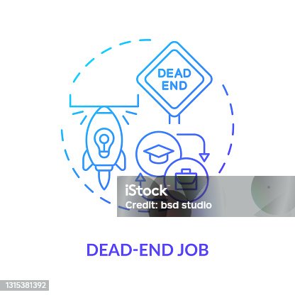 istock Dead-end job concept icon 1315381392