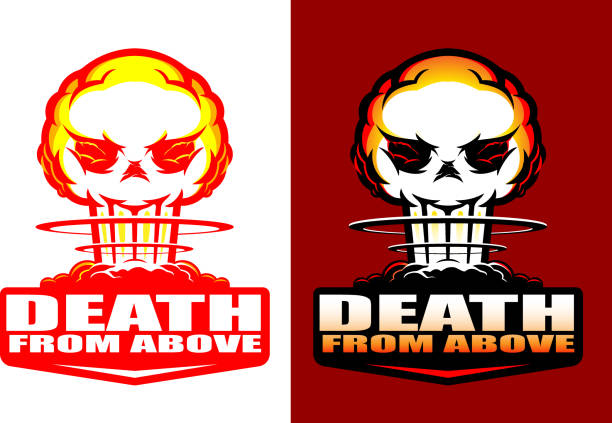 Death from Above Insignia style 2 versions vector art illustration
