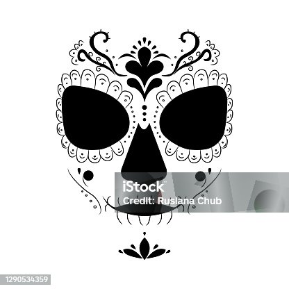 istock Death image of Santa Muerte. Modern pagan cult in Mexico. Vector illustration. 1290534359